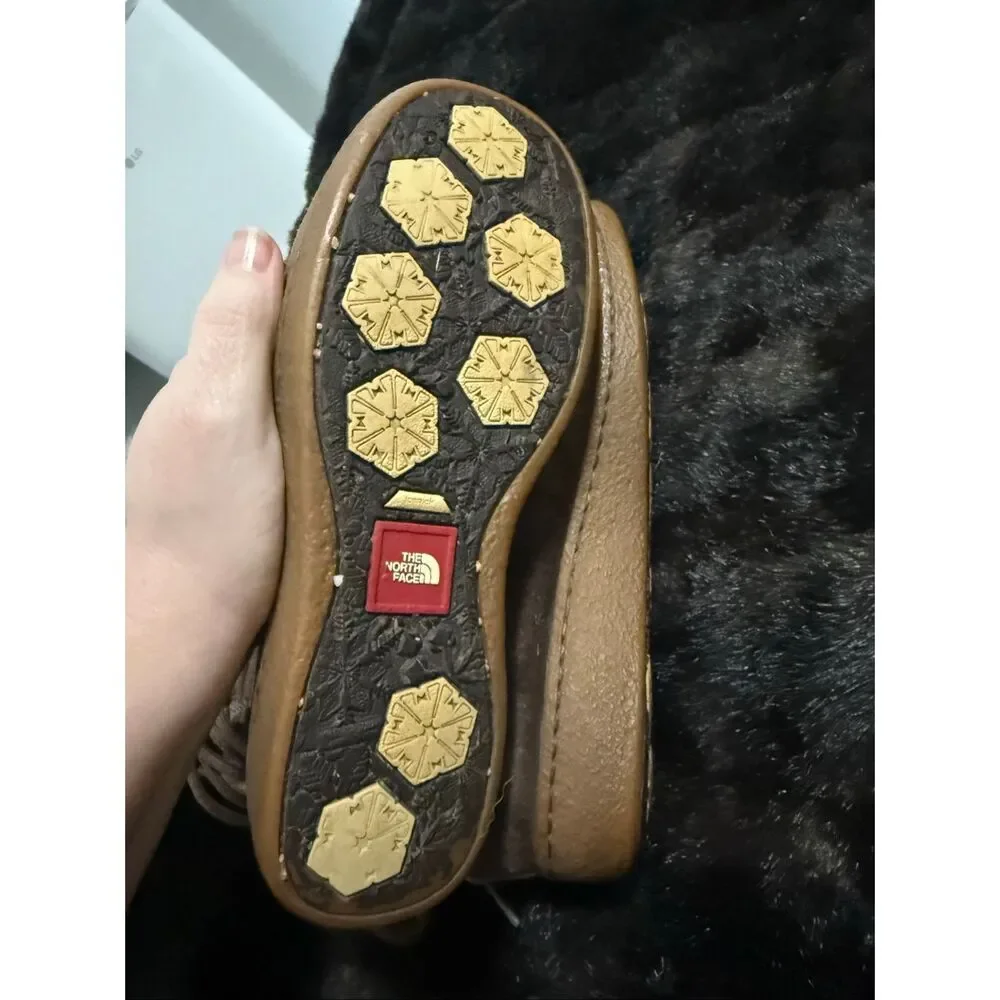 The North Face Boots Womens 6.5 Zip Lace Alana Mid Knit Foldover Winter Adult